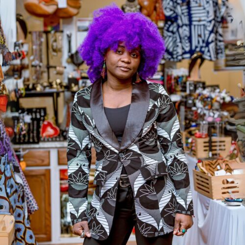 African Neutral Kitenge Blazers – Suit Jackets for Women Made in the Congo