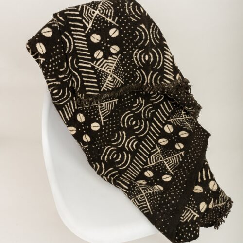 Black and White Handmade Authentic African Mudcloth