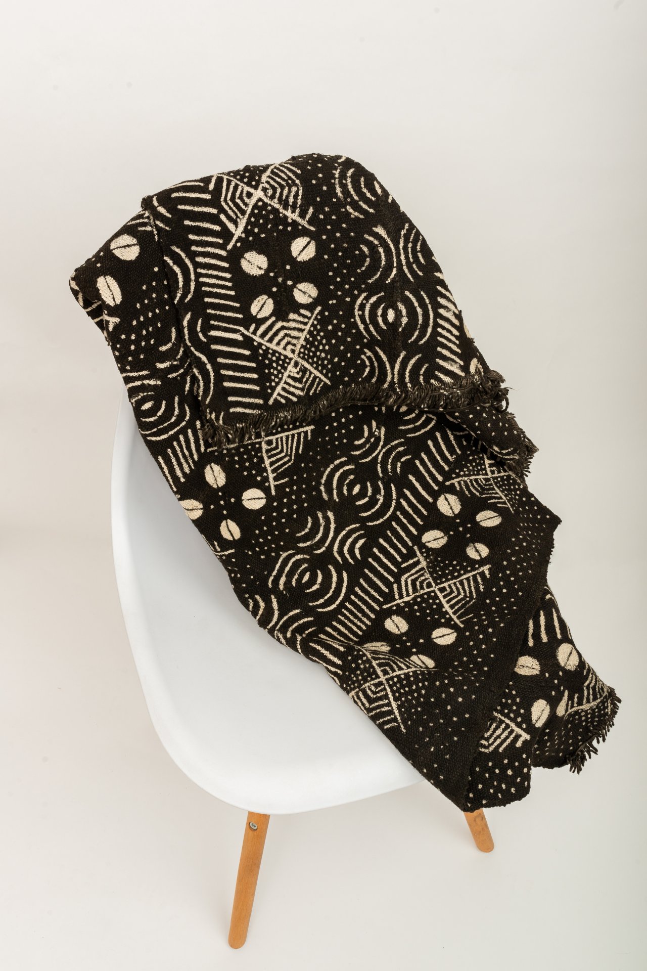 Black and White Handmade Authentic African Mudcloth