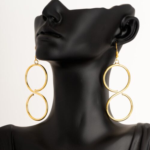 GEO_ Brass Geometric shape earrings, Circles