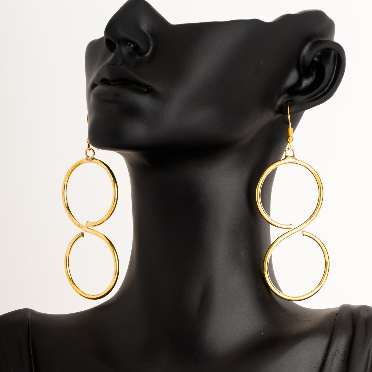 GEO_ Brass Geometric shape earrings, Circles