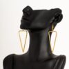 GEO_ Brass Geometric shape earrings, Circles