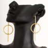 GEO_ Brass Geometric shape earrings, Circles