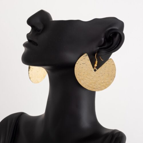Hammered Brass Earrings