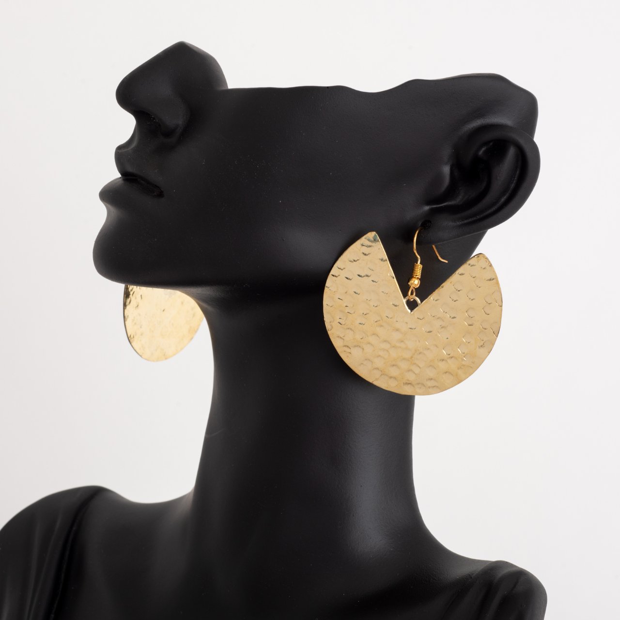 Hammered Brass Earrings