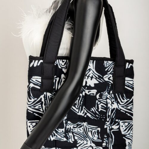 Medium Kitenge Bags Black and White