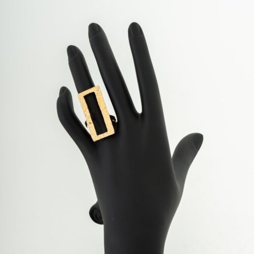 Rectangular Brass Shape Ring
