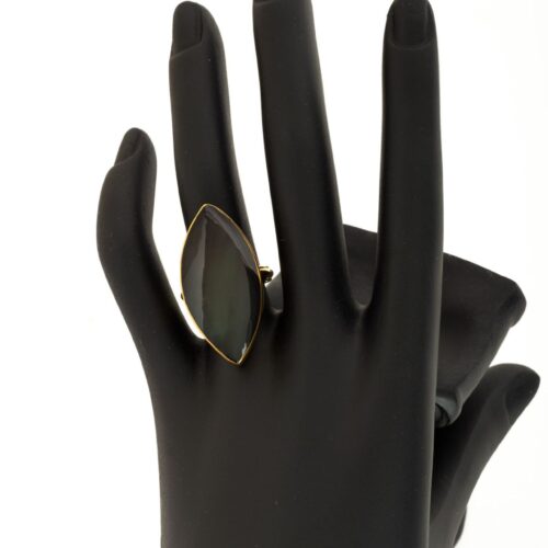 African Brass and Horn Ring Black