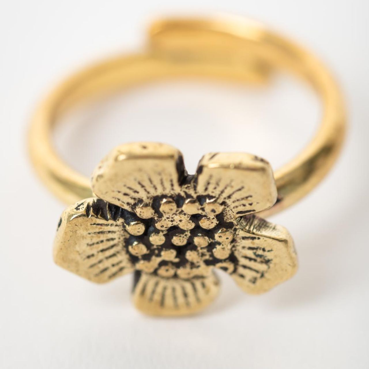 Handcrafted Brass Ring Flower