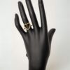 Heart Adjustable Brass Ring on hand