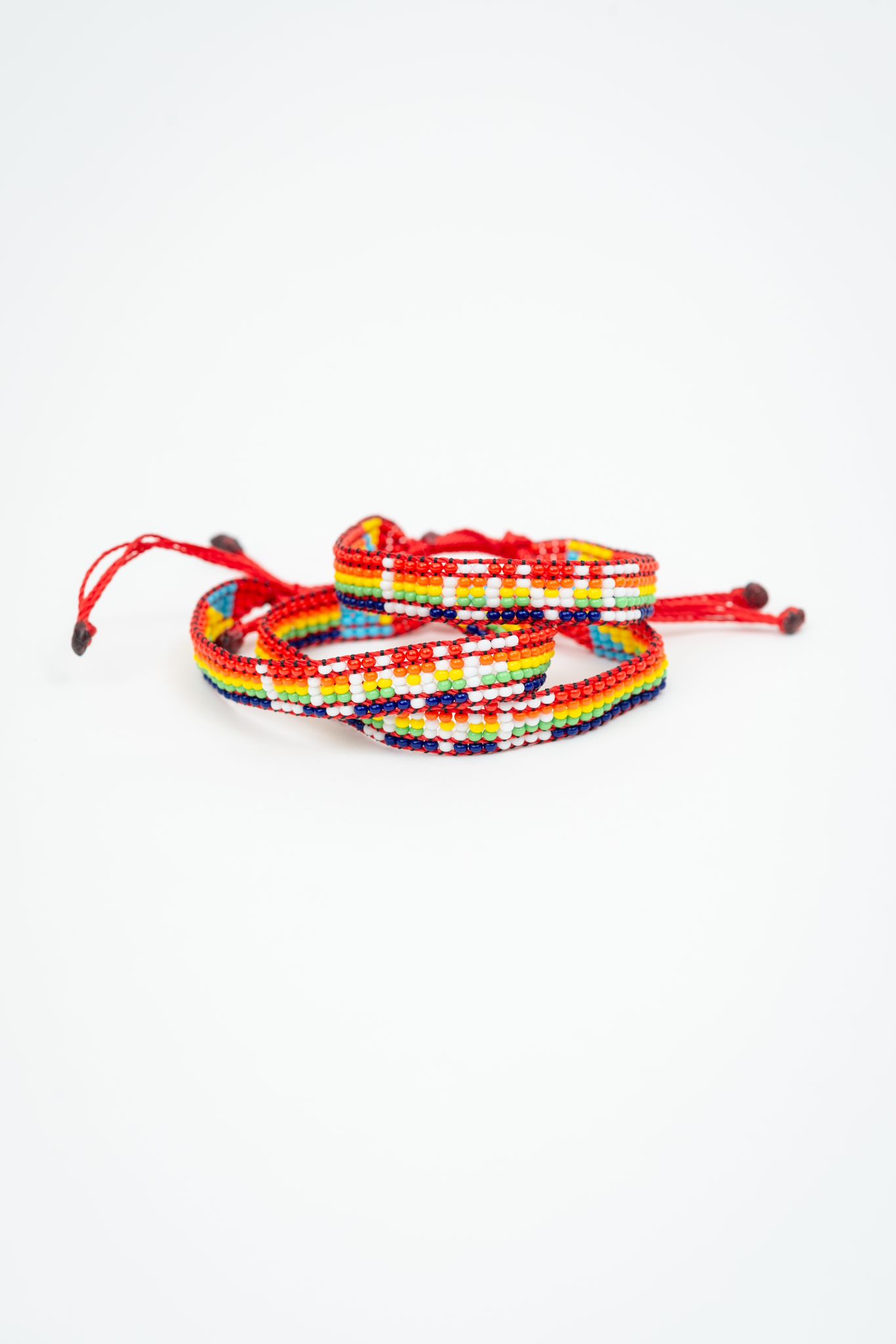 Woven love bracelet rainbow/white - Image 3