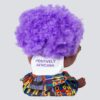 The Aimee Doll in Purple Afro Hair Branded Dress - Dark Skin