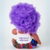 The Aimee Doll in Purple Afro Hair and Branded Jumpsuit - Light Brown