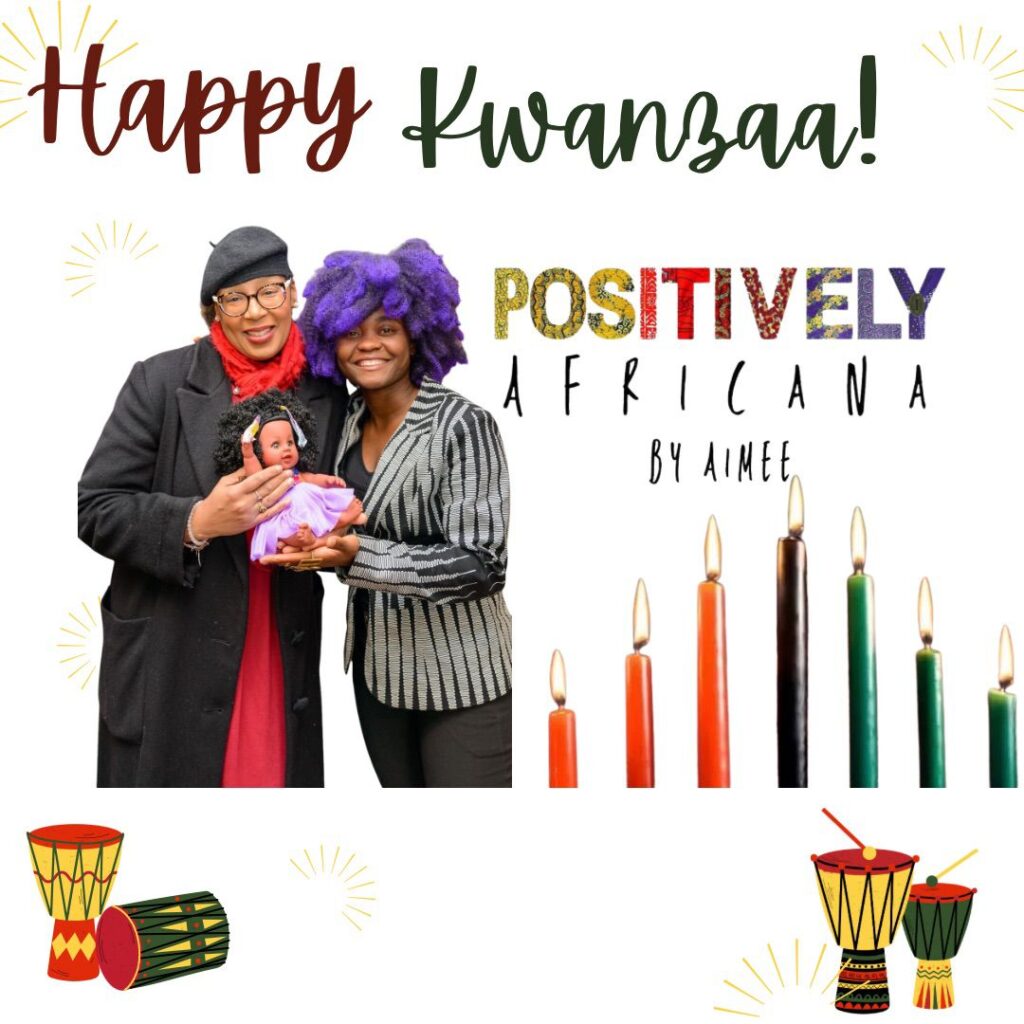 Ayanna Crawford & Aimee Salmon - Kwanzaa celebration graphic