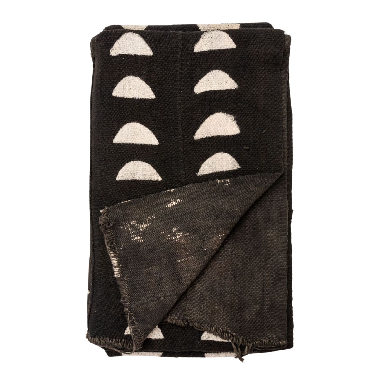 Black and white mudcloth - half moon