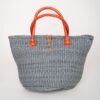 Gray Sisal Bag- back