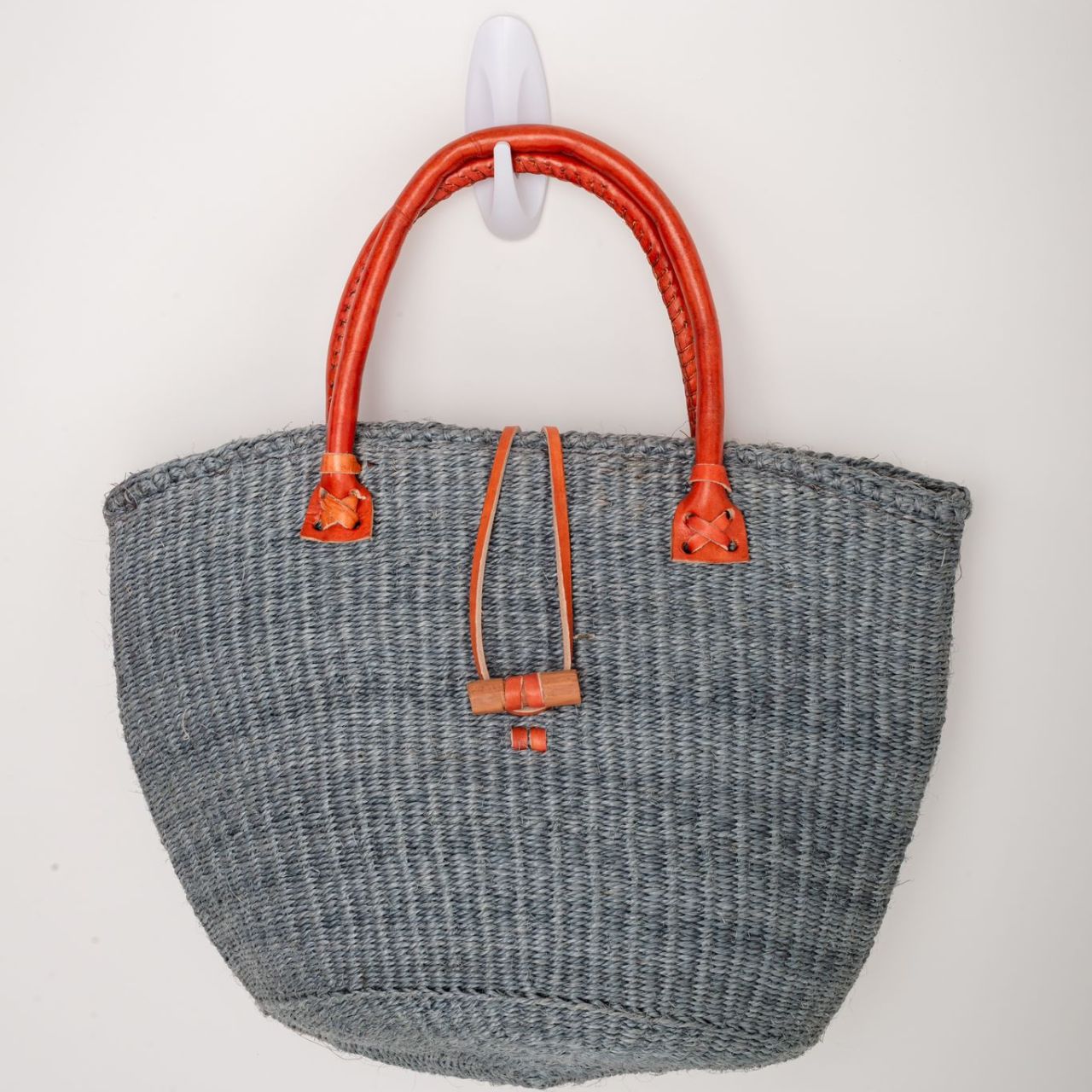 Gray Sisal Bag- hung