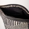Zebra Black and White Sisal Bag inside