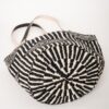 Zebra Black and White Sisal Bag with two handles base