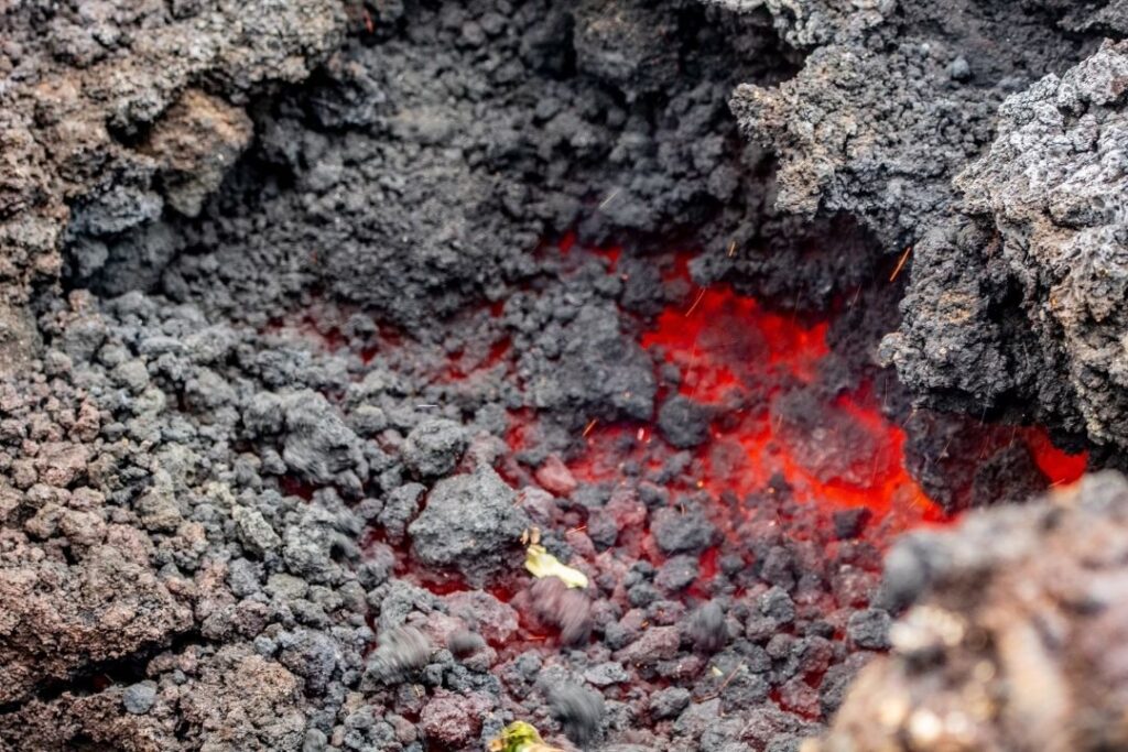Mount Nyiragongo Eruption - hot lava.