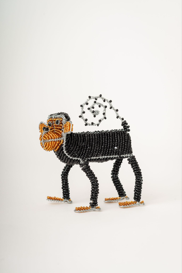 Beaded Black Monkey - Image 1