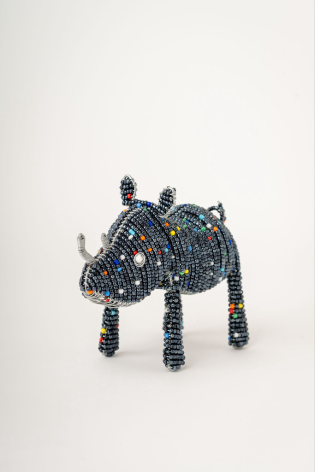 Beaded Blue-Gray Boar - Image 1