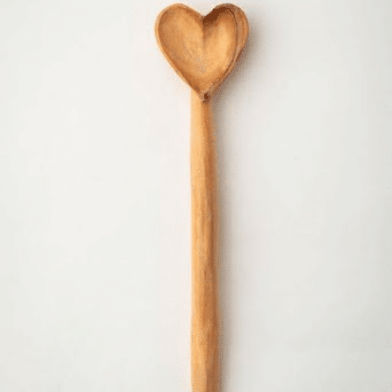 olive wood heart spoon