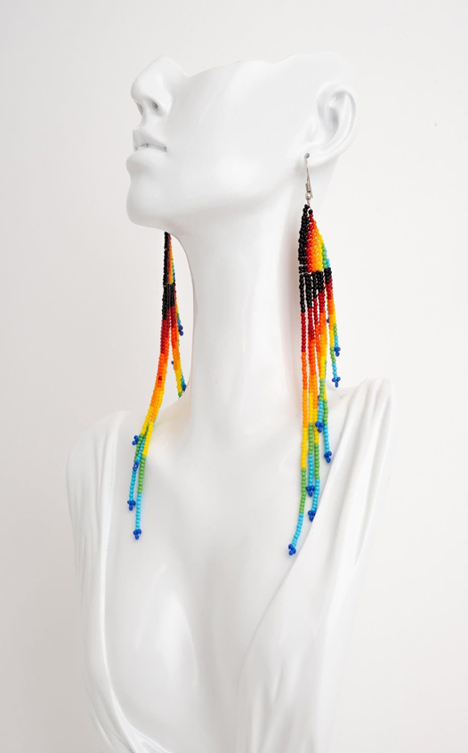 Maasai Rainbow Drop Earrings - Image 2